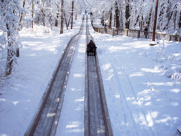 Steuben County Indiana - Toboggan Run in Pokagaon State Park